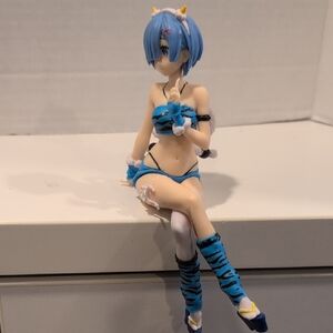 Blue Anime Girl Figure